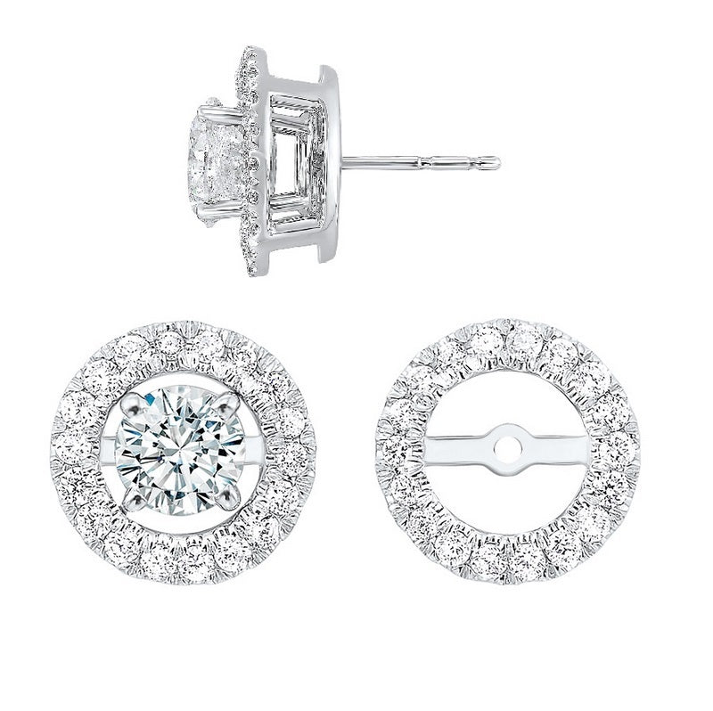14kw halo micro prong diamond jacket earrings 1/5ct, rg73462-1wng