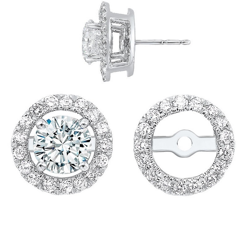 14kw halo micro prong diamond jacket earrings 1/5ct, rg73462-1wnm