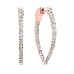 14kr flyer diamond earrings 1ct, ps3.5aa-4w
