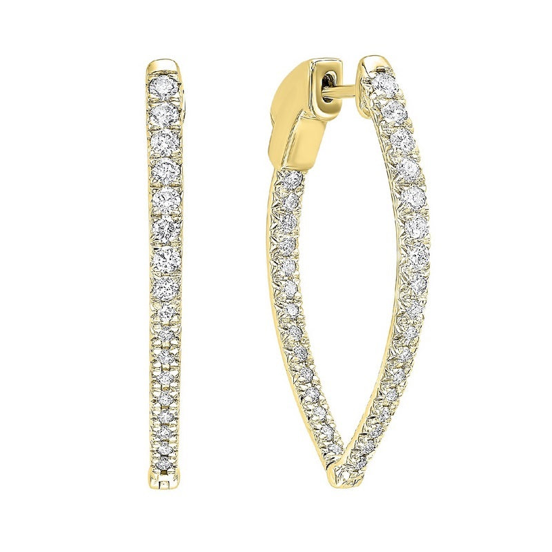 14ky flyer diamond earrings 1ct, fe2083-4pd