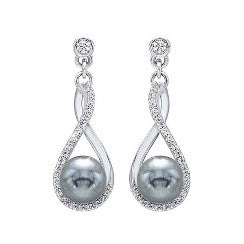 Silver Pearl Shell Earrings