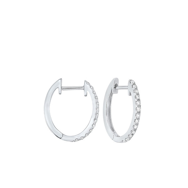 14kw prong diamond hoop earrings 1/4ct, ps8.5aa-4w