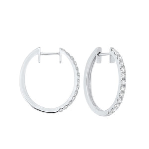 14kw prong diamond hoop earrings 3/4ct, ps5.00aaa-4w