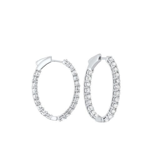 14kw prong diamond hoop earrings 3ct, fe2044-1wd