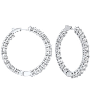 14kw prong diamond hoop earrings 10ct, fe2065-1yd