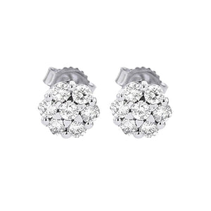 14k Diamond Bouquet Earrings
