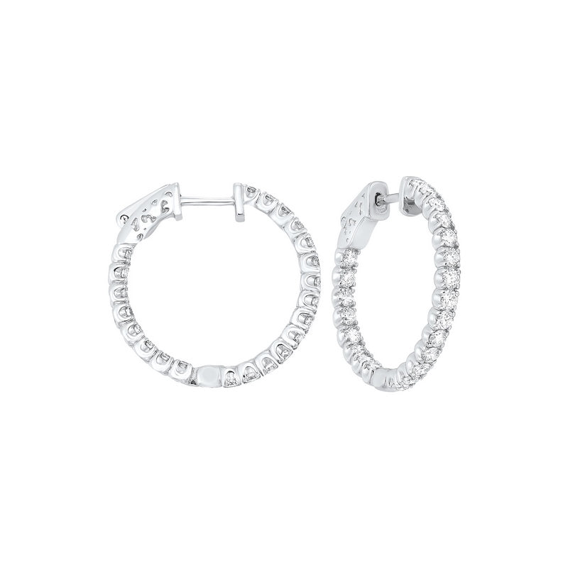 14kw prong diamond hoop earrings 2ct, fe2082-4yd