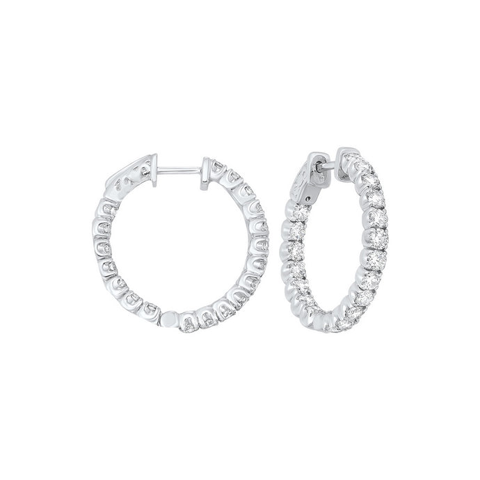 14kw prong diamond hoop earrings 3ct, fe2045-1yd