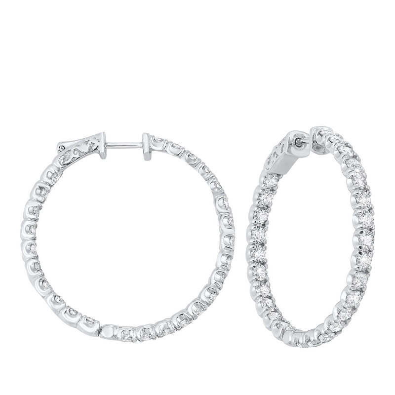 14kw prong diamond hoop earrings 5ct, fe2084-4yd