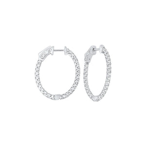 14kw prong diamond hoop earrings 1 1/2ct, fe2083-4yd