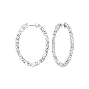 14kw prong diamond hoop earrings 3ct, fe2065-1pd