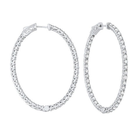 14kw prong diamond hoop earrings 5 ct, fe2046-1pd