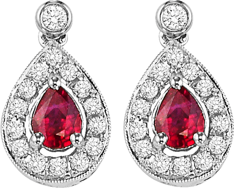 14kw color ens halo prong ruby earrings 1/6ct, rg71760-4wc