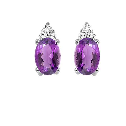 10kw color ens prong amethyst earrings 1/25ct, er10317-4wf