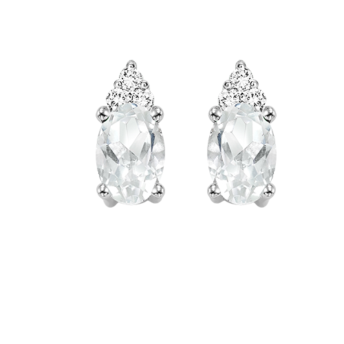 10kw color ens prong white topaz earrings 1/25ct, fe1186-4wc