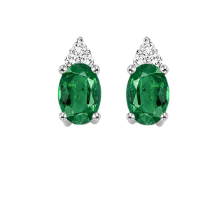 10kw color ens prong emerald earrings 1/25ct, fe1216-4wc