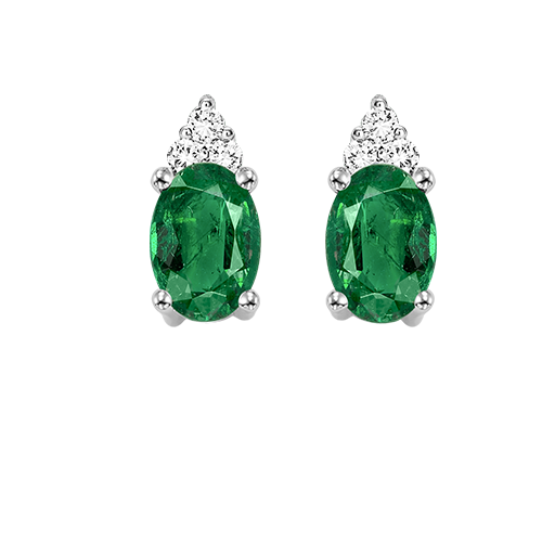 10kw color ens prong emerald earrings 1/25ct, fe1216-4wc