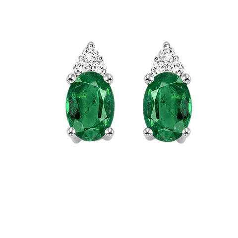 10kw color ens prong emerald earrings 1/25ct, fe1216-4wc