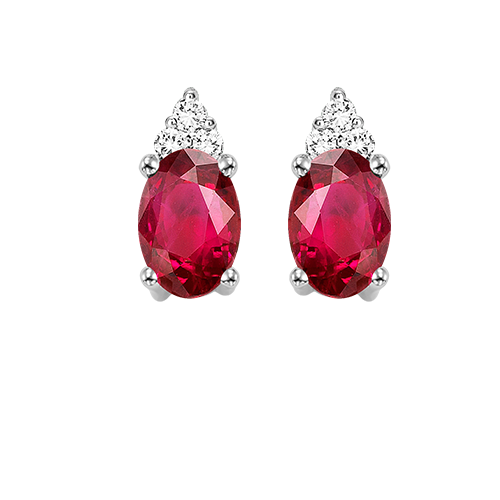 10kw color ens prong ruby earrings 1/25ct, fe1243-4wc