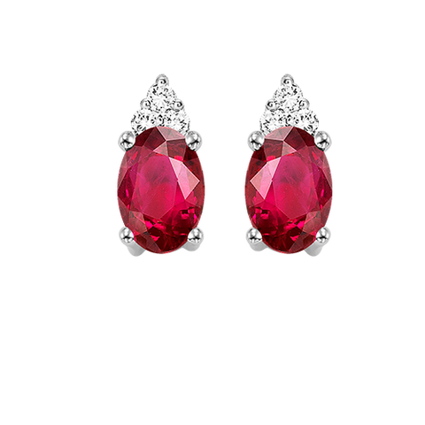 10kw color ens prong ruby earrings 1/25ct, fe1243-4wc