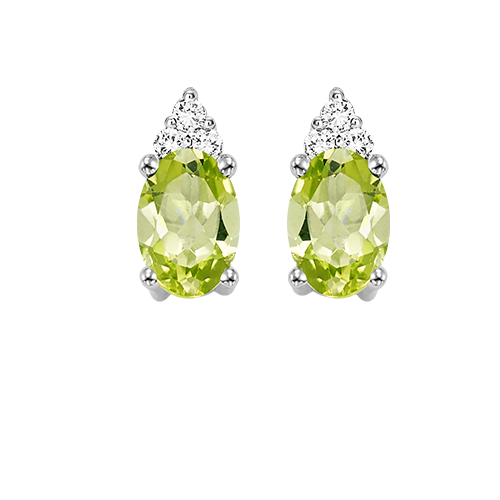 10kw color ens prong peridot earrings 1/25ct, er24315-4wc