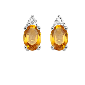 10kw color ens prong citrine earrings 1/25ct, er24587-4wc