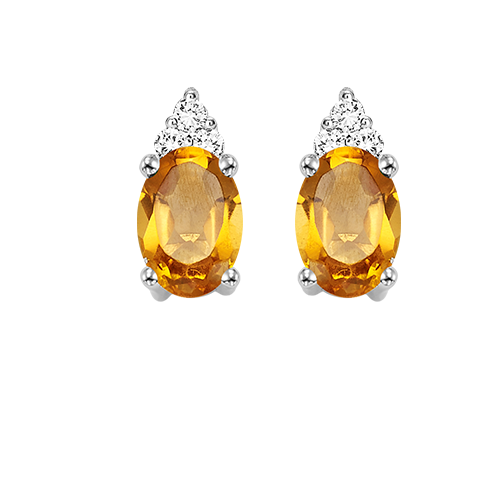 10kw color ens prong citrine earrings 1/25ct, er24587-4wc