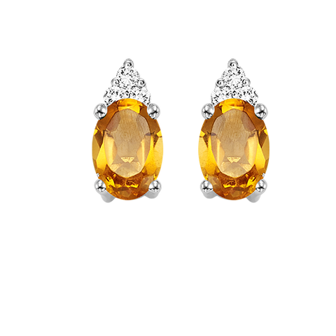 10kw color ens prong citrine earrings 1/25ct, er24587-4wc