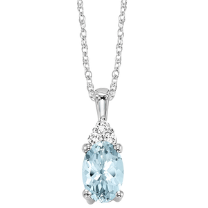 10kw color ens prong aquamarine necklace 1/30ct, fe1184-4wc