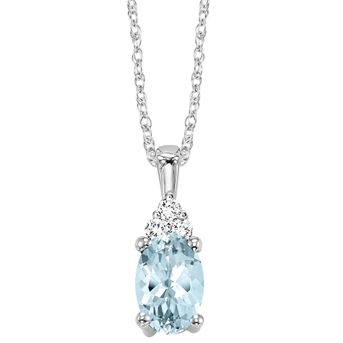 Pendant with Aquamarine in 10kt Yellow Gold by Michael Hill Online, THE  ICONIC