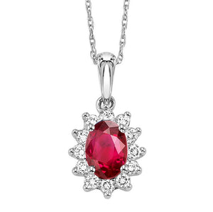 14kw color ens halo prong ruby pendant 1/5ct, rg68805-4wc