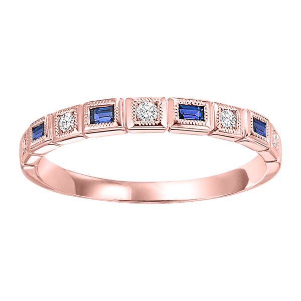 10kr mix bezel sapphire band 1/15ct