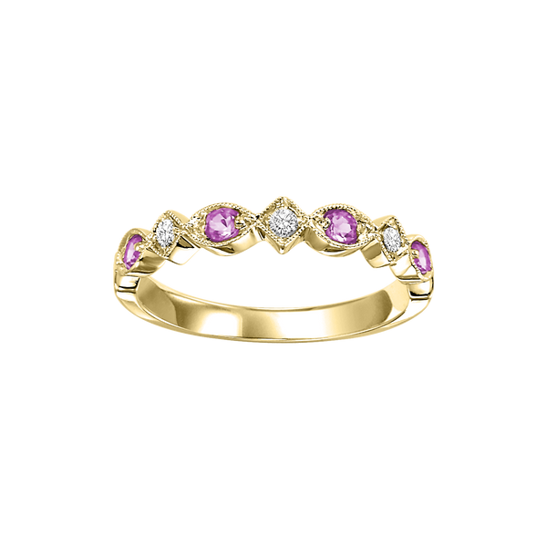 14kw mix prong pink sapphire band 1/20ct, rg71280-4wc