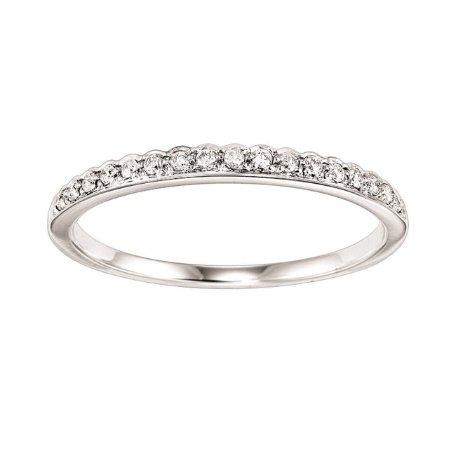 14K White Gold Stackable Ring (0.10 CTW)