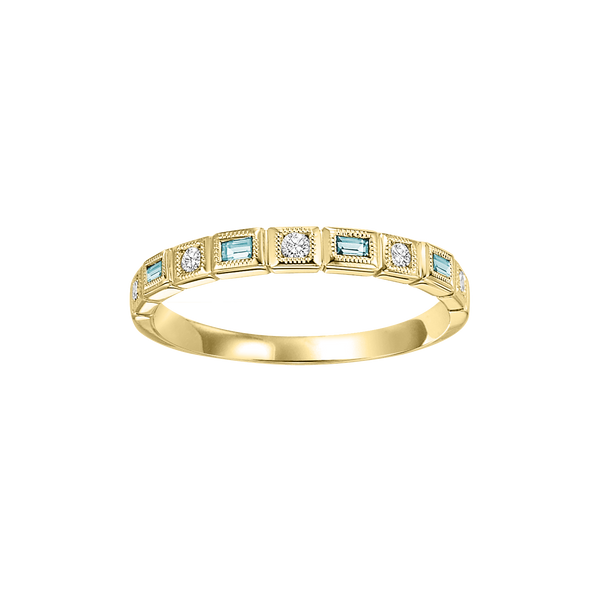 10ky mix bezel blue topaz band 1/10ct