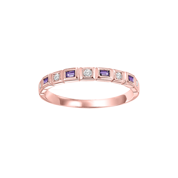 10kr mix bezel amethyst band 1/10ct