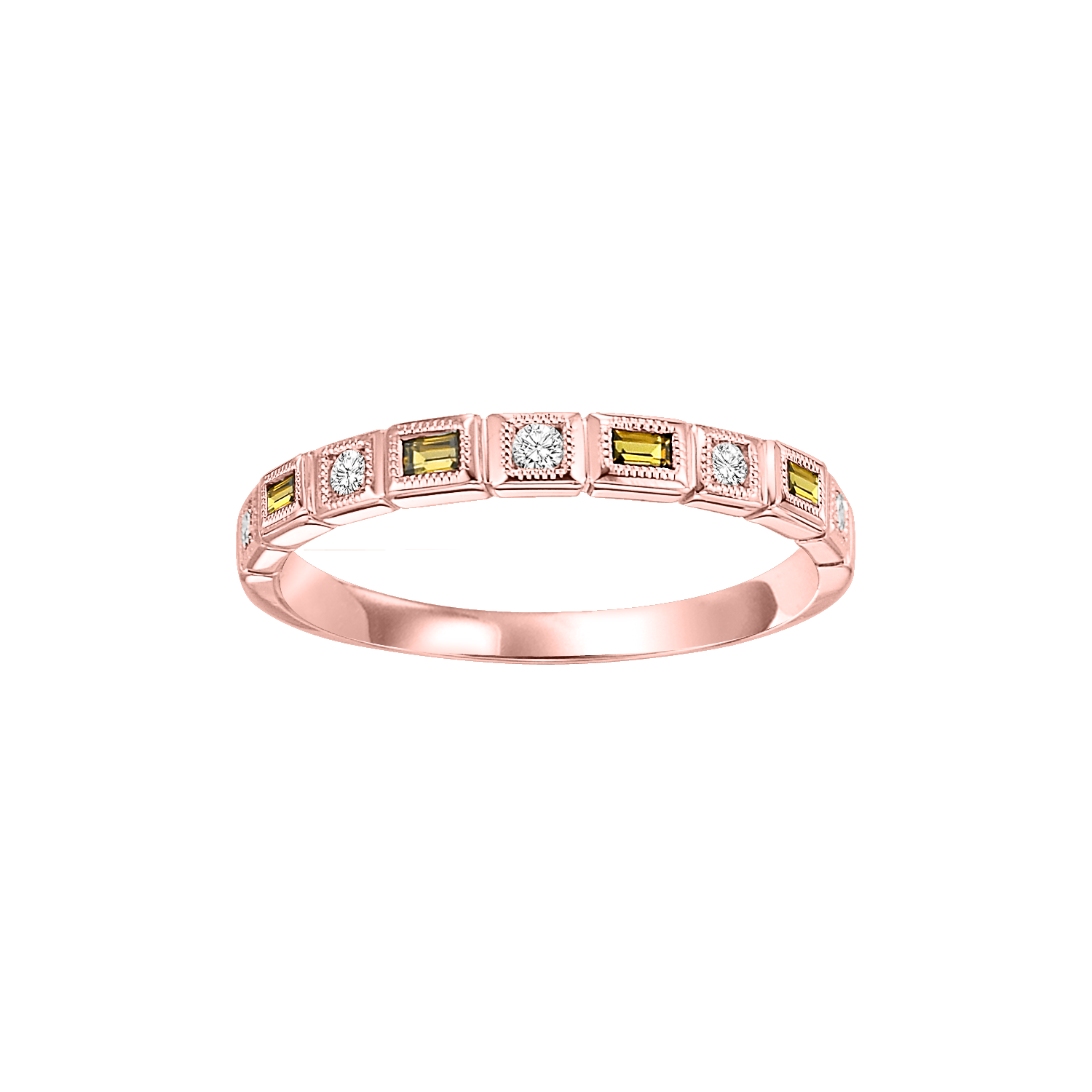10kr mix bezel citrine band 1/12ct