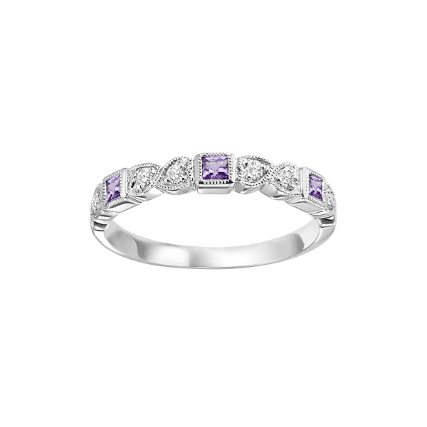 10kw mix bezel amethyst band 1/12ct