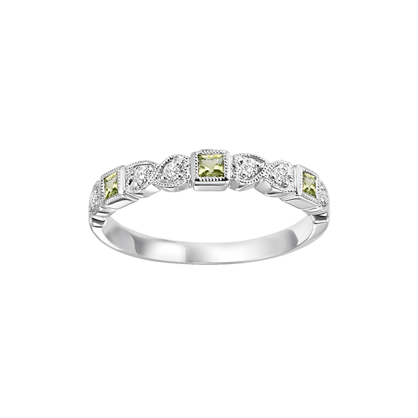 10kw mix bezel peridot band 1/12ct