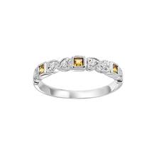 Load image into Gallery viewer, 10kw mix bezel citrine band 1/10ct