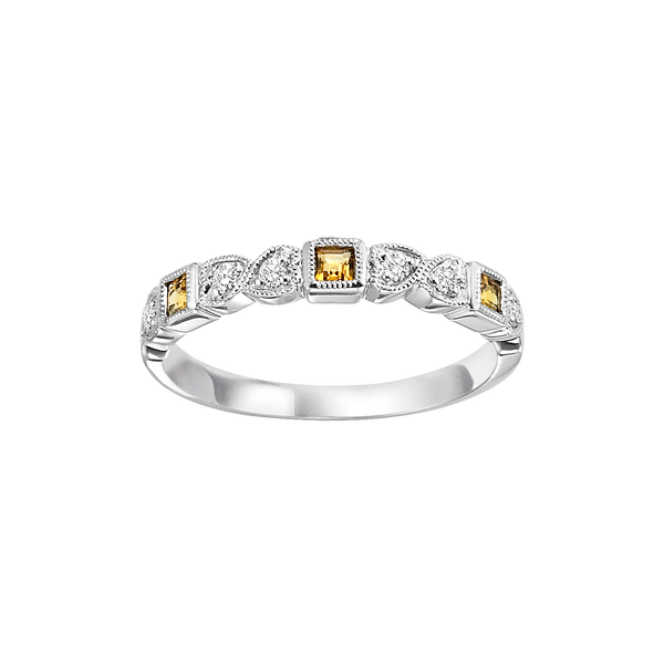 10kw mix bezel citrine band 1/10ct