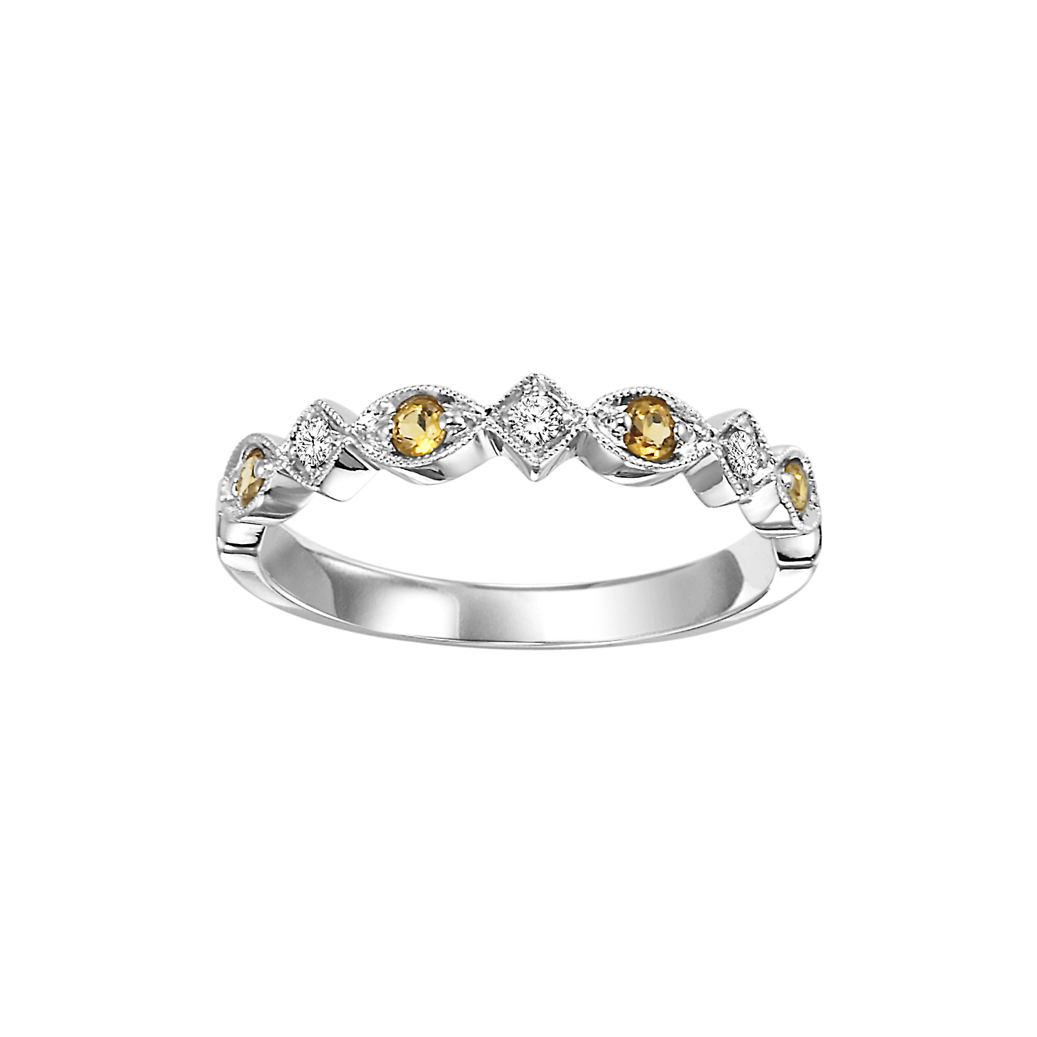 10kw mix prong citrine band 1/20ct