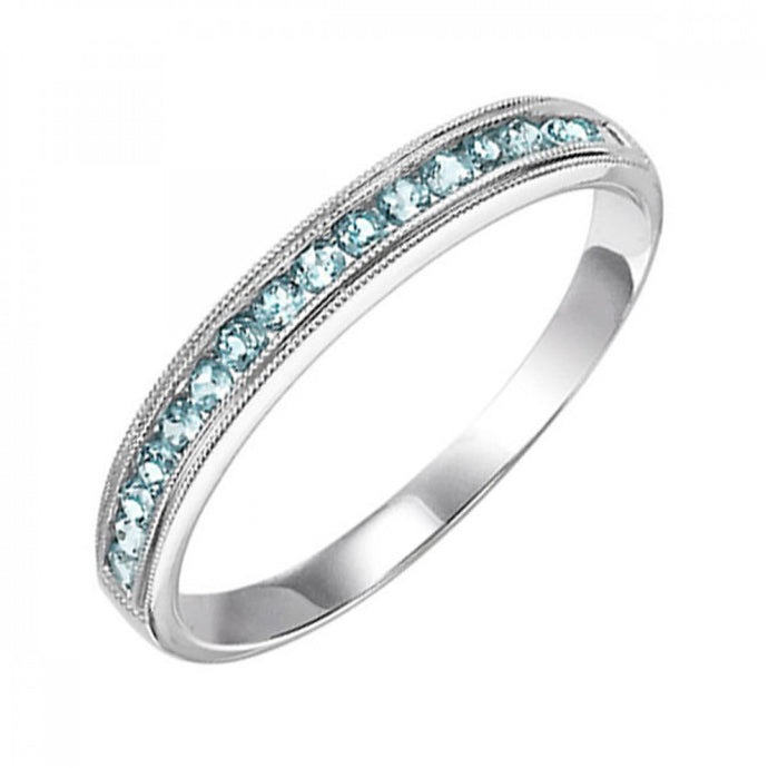 10K Gold Stackable Blue Topaz Band 0.33CTW