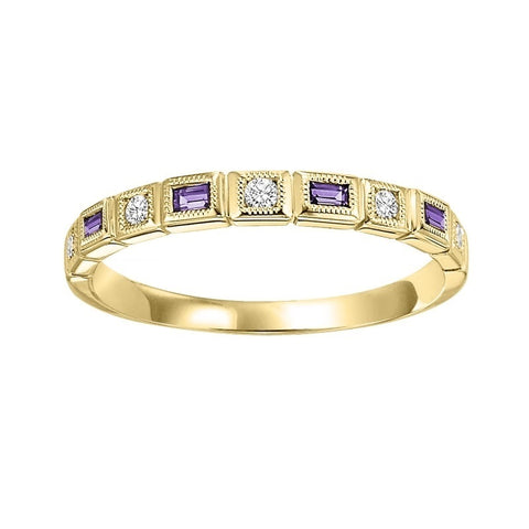 14ky mix bezel amethyst band 1/12ct, rg73505-4wb