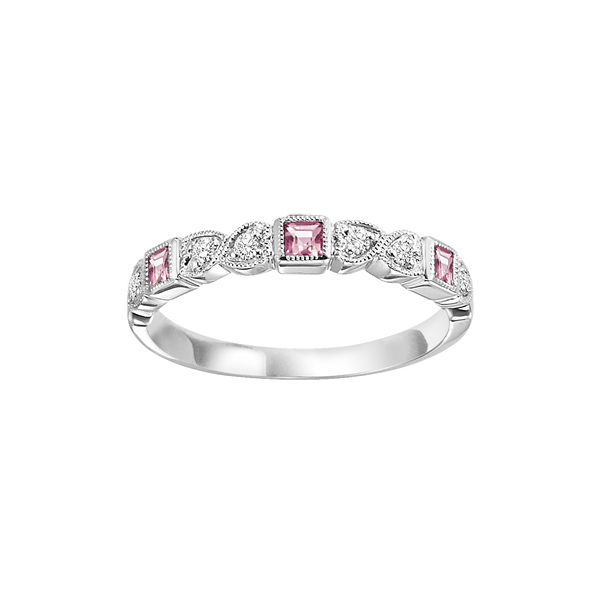 14kw mix bezel pink tourmaline band 1/12ct, se6140g4-4w