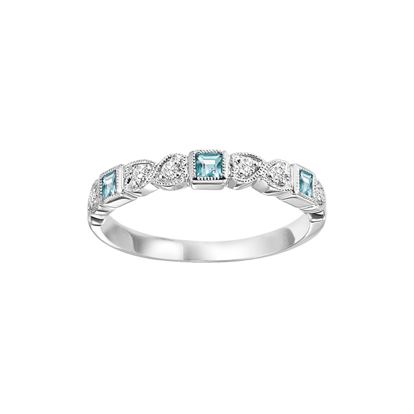 14kw mix bezel blue topaz band 1/12ct, se7010g4-4w