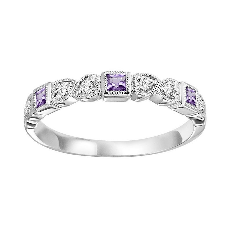 Amethyst and diamond band Clearance