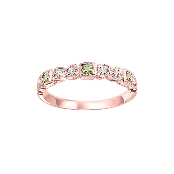 14kr mix bezel peridot band, se7070g4-4w