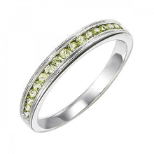 Load image into Gallery viewer, 14K Gold Stackable Peridot Band