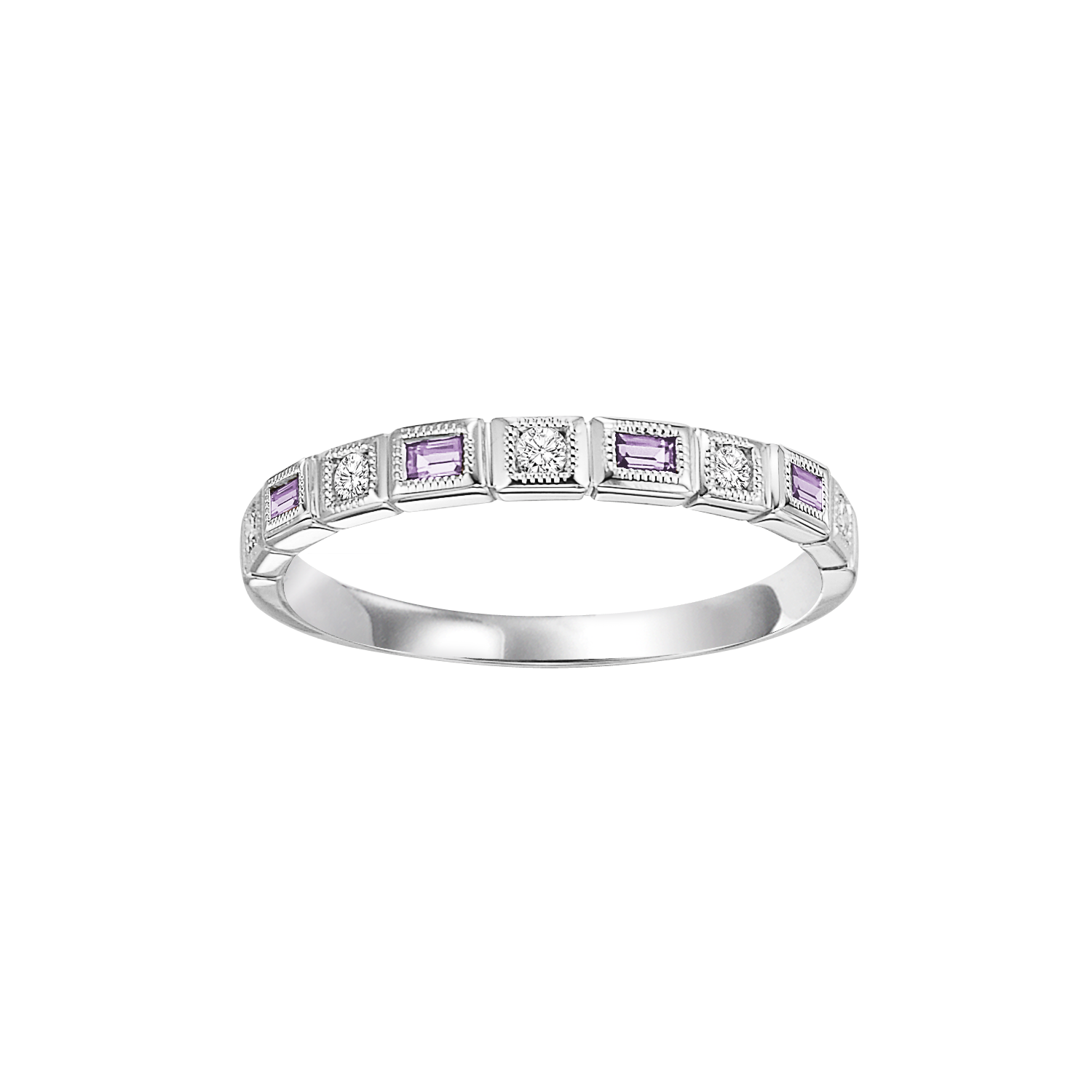 10kw mix bezel alexandrite band 1/12ct